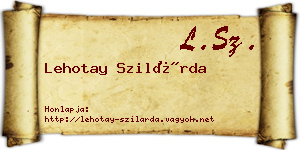 Lehotay Szilárda névjegykártya